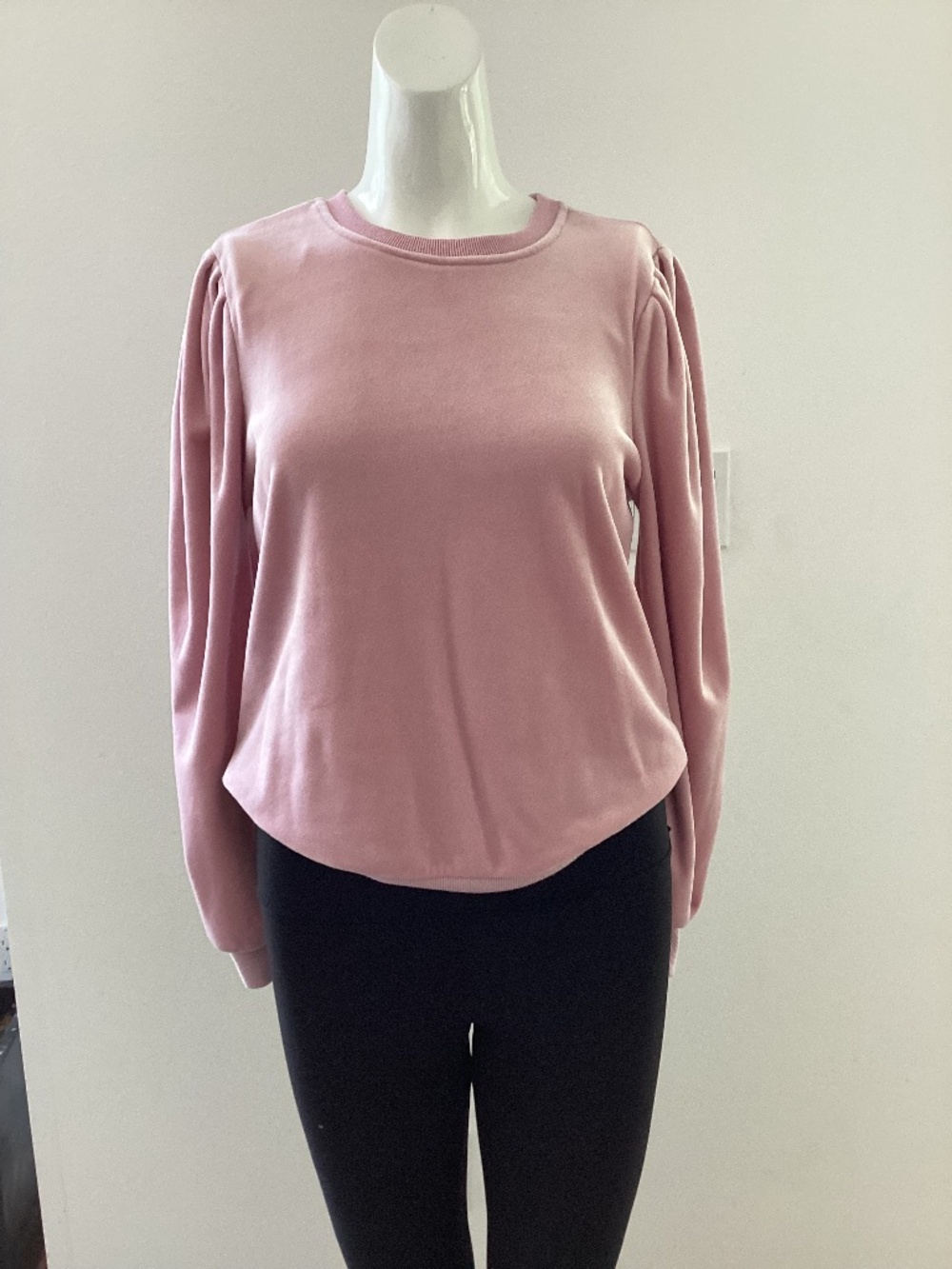Truth By Republic Womens Velvet Velour Darker Pink Sweatshirt Top Long Sleeve S